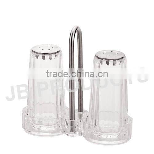 Acrylic salt pepper shakers with stainless cover