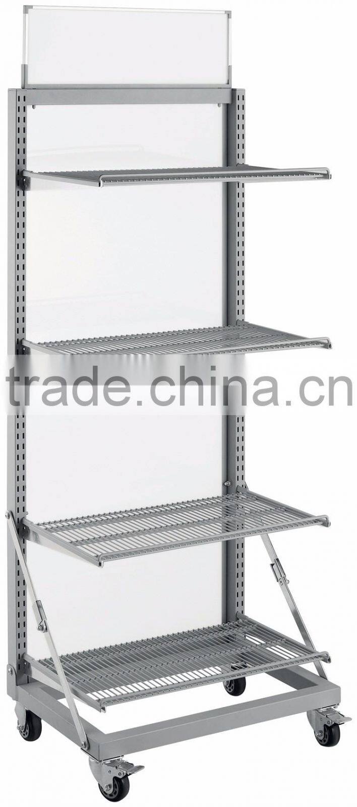 Powder Coating Silver Moving Shelves Used to Market