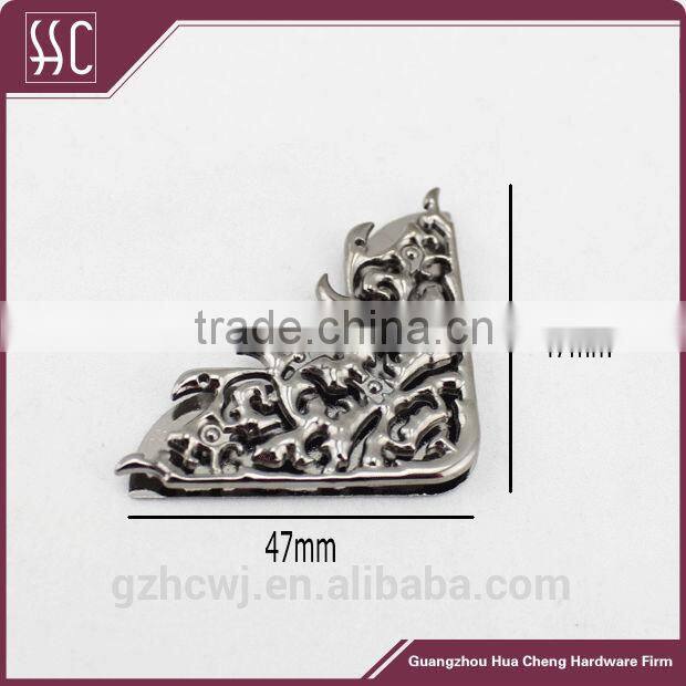fashion metal western style bag corner popular handbag hardware corner