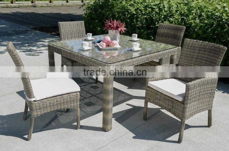 Synthetic Rattan Dining Set Aluminium Frame - Patio Furniture - Outdoor Dining Chair