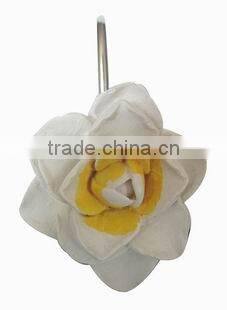 leave series peva shower curtain with resin hooks