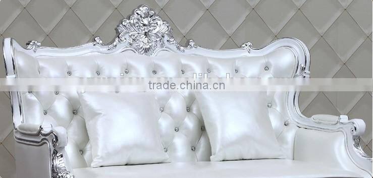 Factory wholesale living room furniture sofa, white leather sofa, luxury sofas