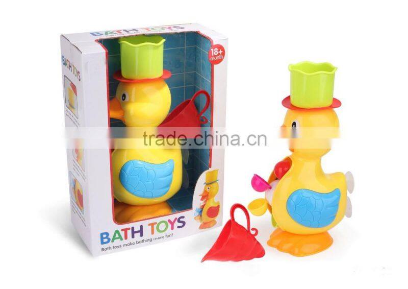 2016 babies toy bath toy squirt duck organizer with CE/ROHS certificates