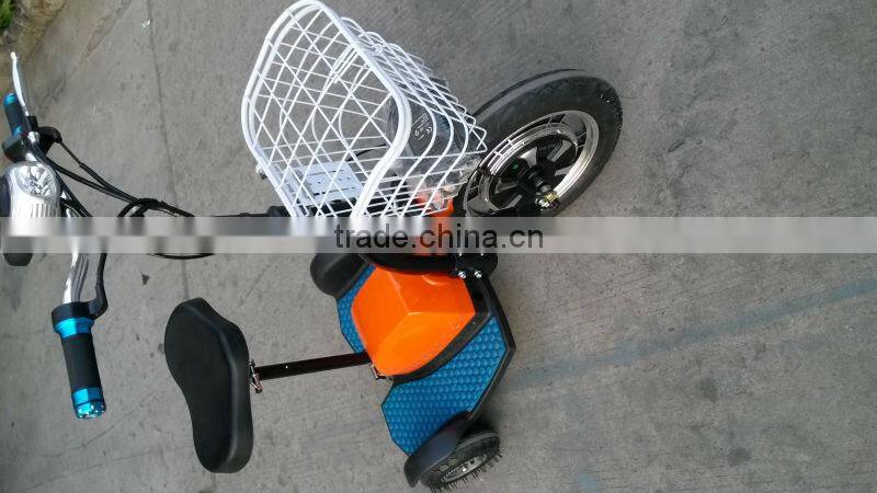 2015 foldable one front 16inch wheel, 2 back 8 inch wheel, three wheel electric scooter