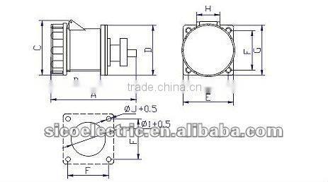 Panel Mounting Straight Socket/water proof socket