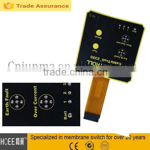 custom silk printing led membrane switch matrix tactile switch