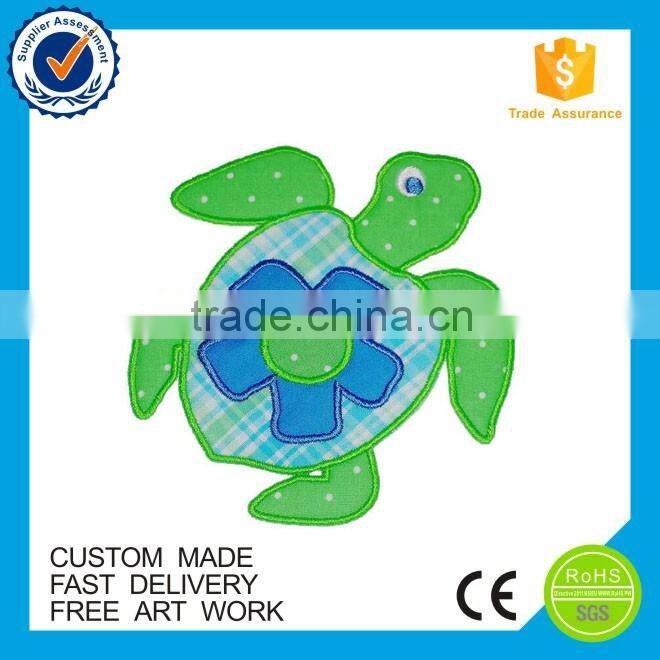Promotion hot sale cheap applique custom tortoise embroidery