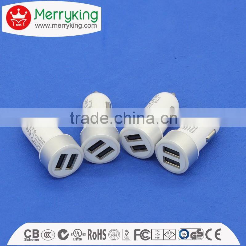 metal car charger / 12v car charger socket / car charger adapter With CE FCC ROHS UL CB GS PSE Certificates