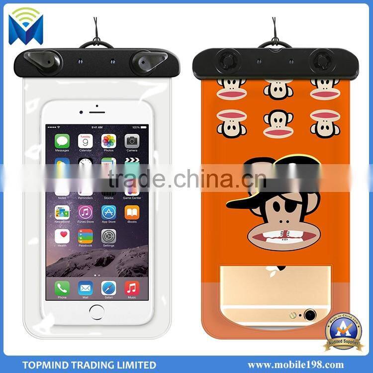 High Quality PVC Cute Cartoon Logo Print Waterproof Phone Bag