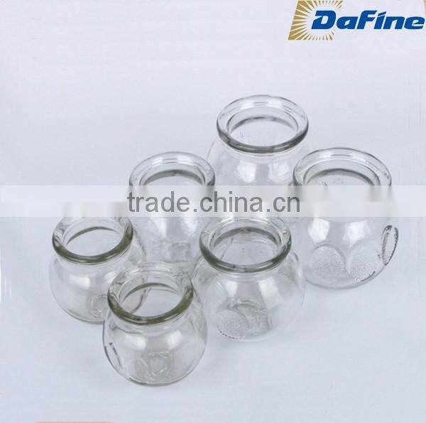 Hot sale five styles of clear chinese glass cupping jars sets for massage wholesale