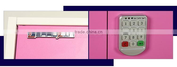 pink wardrobe with 3 door steel electronic lock cabinet durable steel locker