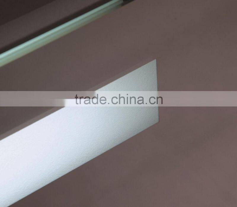 High quality led illuminated bathroom mirror cabinet with shaver socket and tempered glass shelves