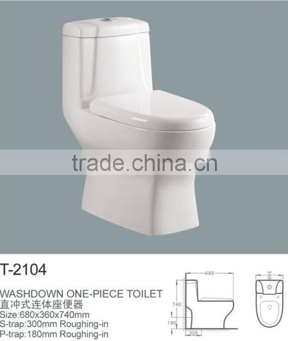 Washdown Bathroom WC Color Ceramic Toilet