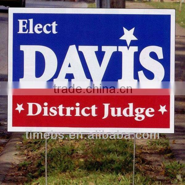 Full color political coroplast yard signs