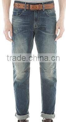 Cotton restoring ancient ways straight leg jeans