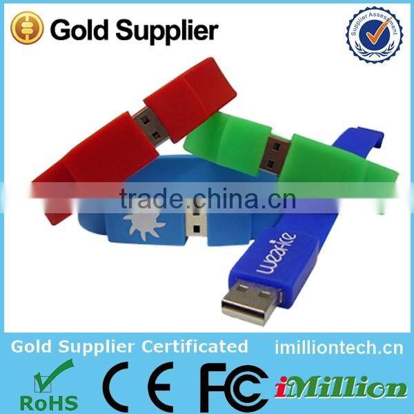 Fancy snap wrist band flash drives