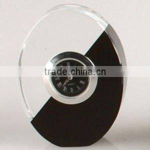hot selling elegant pretty crystal clock, crystal business gift