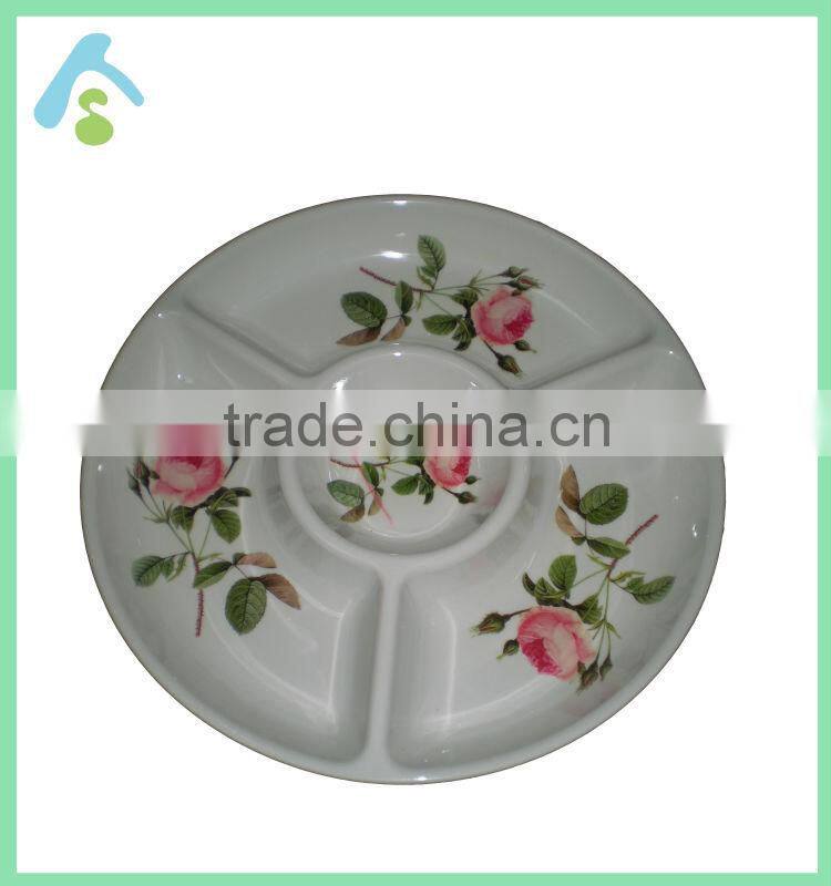 divided melamine candy plate