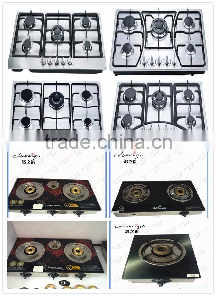 high quality stainless steel panel portable 5 burner gas stove/gas cooker