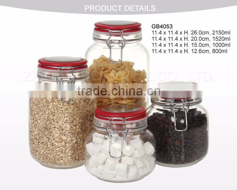 wholesale Glass jar with sealing lid