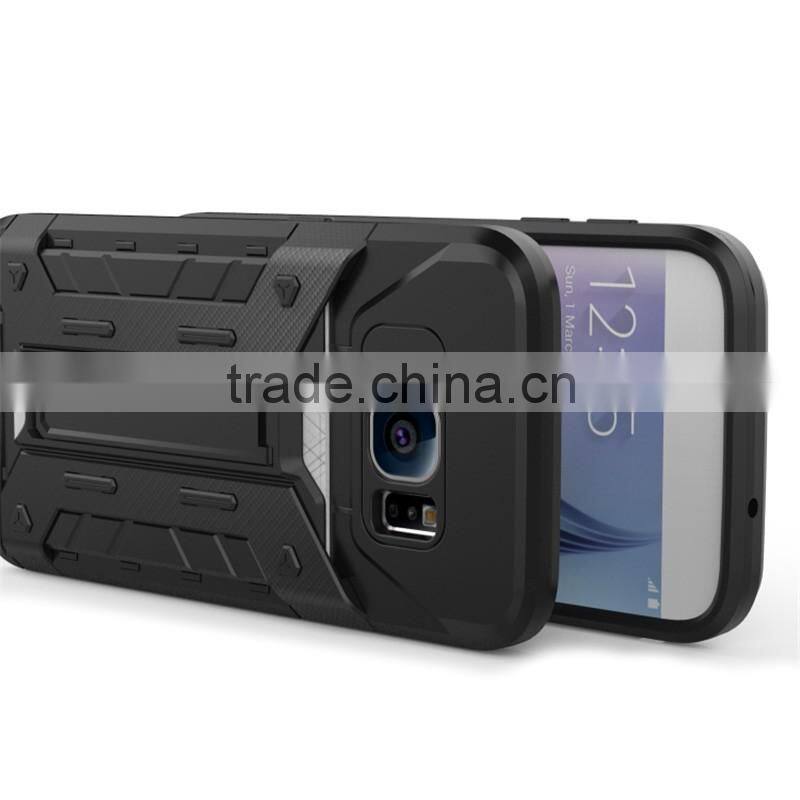 Shenzhen China Suppliers Multi-Function Kickstand Card Slot Holder Case For Samsung S7 Hybrid Armor Case