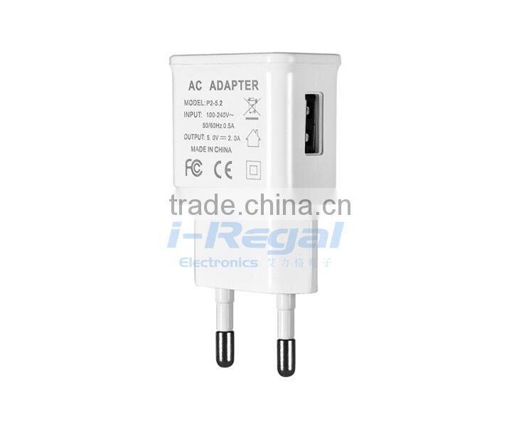 Supply i-Regal US plug pin wall usb charger for Samsung S4 S5 S6