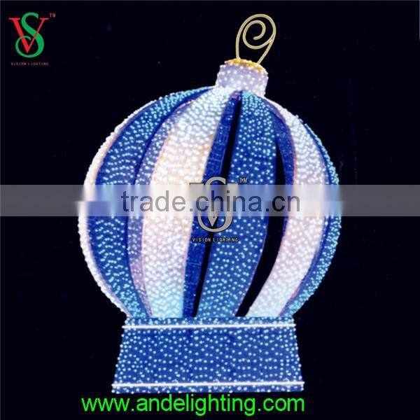 Christmas outdoor large ball shape light with string light and metal frame