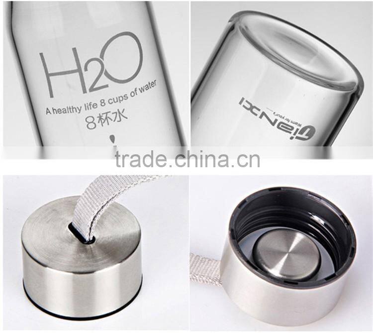 BPA Free Unique Water Bottles for Sports Juice Drinking Water Glass Bottle Wholesale