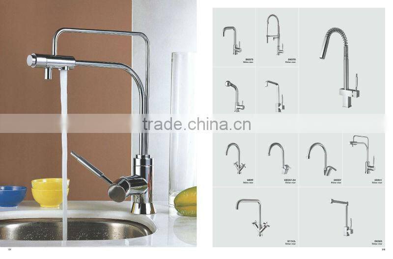 stretch brass kitchen sink faucet mixer D8378