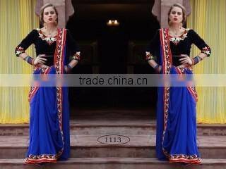 Brainy Mustard Satin Chiffon Saree/indian designers saree online shopping