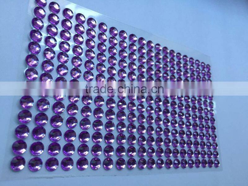 glitter self adhesive crystal rhinestone sticker sheets