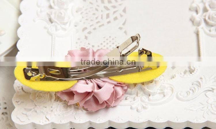 MYLOVE beautiful fabric flower pearl barrette for women wholesale
