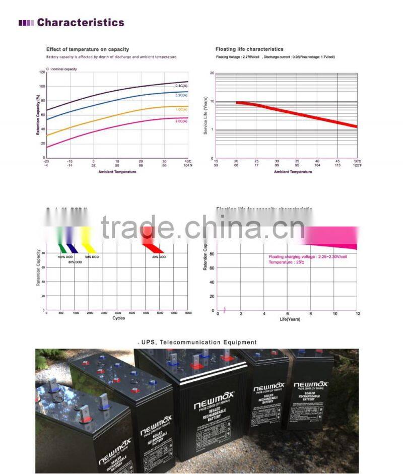 Newmax 2V 200ah OPZV BLOCK Deep Cycle Gel