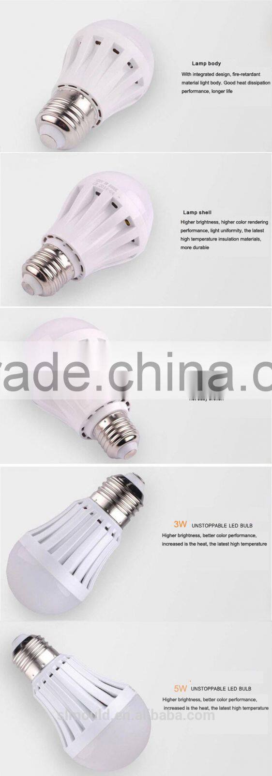 Home 3w5w7w9w12w pc light bulb energy saving lamps screw plastic lightbulb