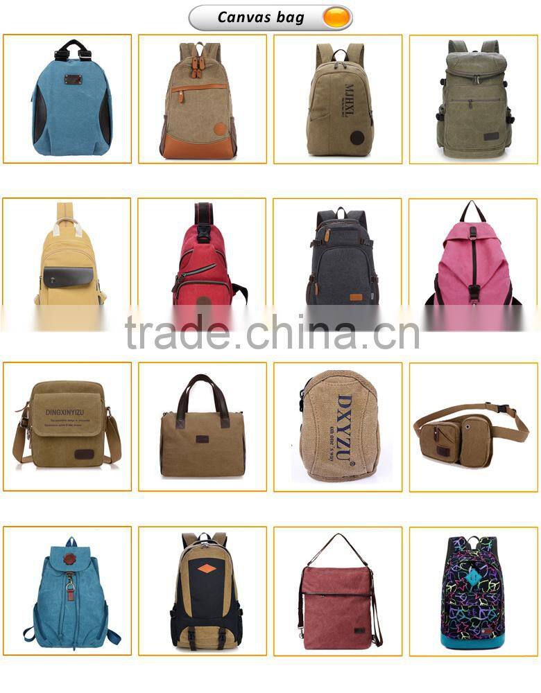 New arrival vintage khaki canvas backpack, day backpack