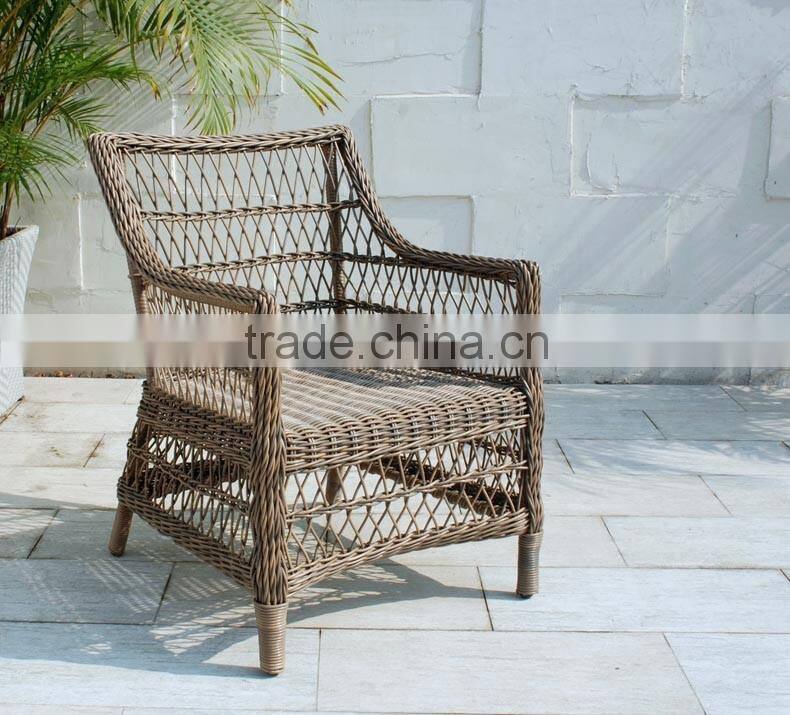 Natural Handmade Rattan Wicker Set: 2 Lounge Arm Chairs with Cushions and Table