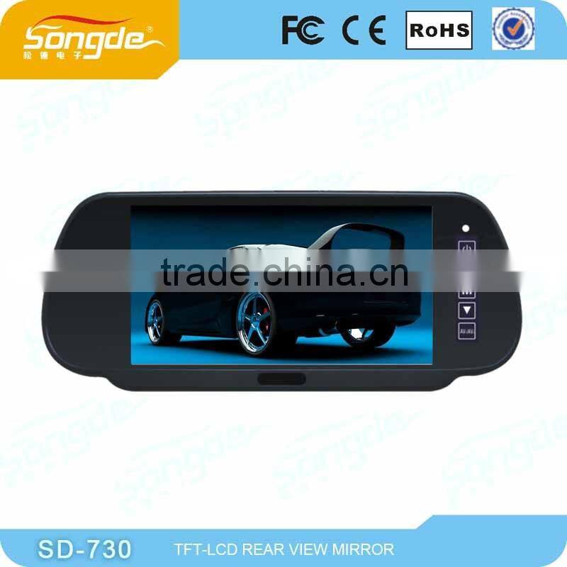 7 Inch TFT LCD MP5 Car Rear View Mirror Monitor With Bluetooth/tv