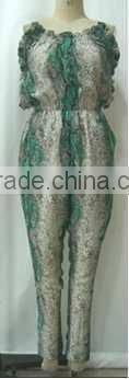 Sexy ladies prints jumpsuits for women 2014 summer Pretty Steps guangzhou