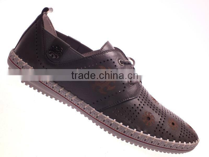 Newest genuine leather men footwear in guangzhou factory