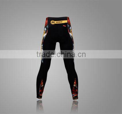 custom design black polyester sublimation cycling tights