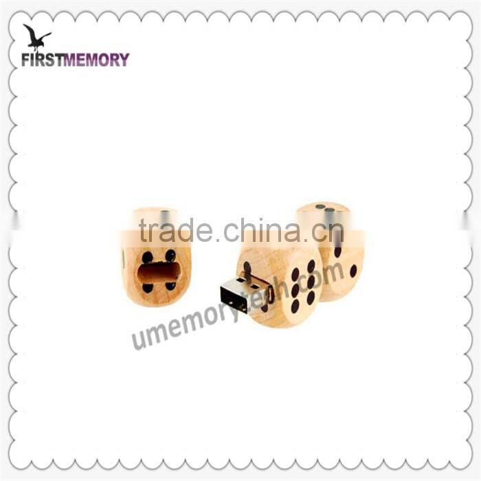 bulk items New Natural Dice blocks shape 1gb thumb drive