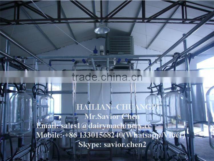 Automatic Milking System , Milking Parlor With Glass Bottle Milk Meter