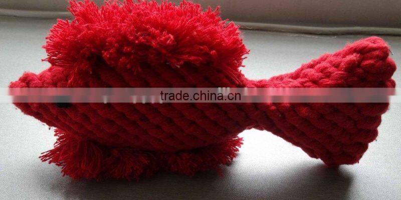 cotton material red color fish toy cat toy