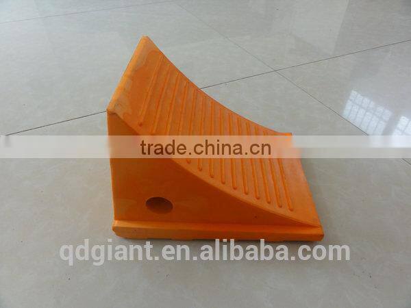 Polyurethane orange red color wheel chock