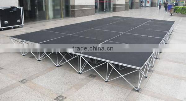 lowest price 4ft by 4ft temper glass stage steady stage for sale