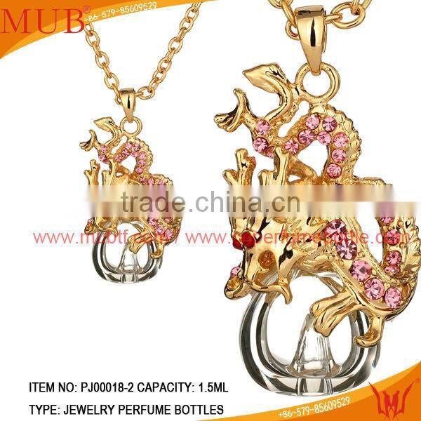 Dragon Shape Jewelry Pendant Glass Perfume bottle jewelry
