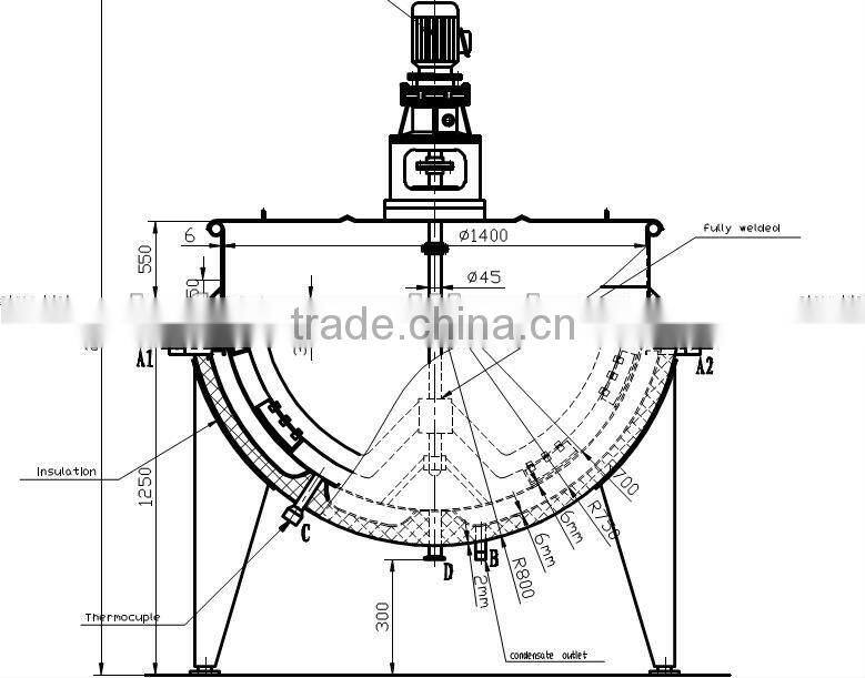 JK series Vertical type jacket kettle