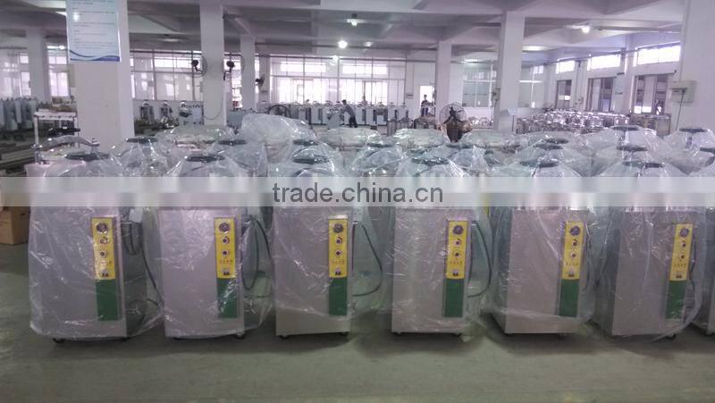 Floor standing steam autoclave with hand wheel quick open door