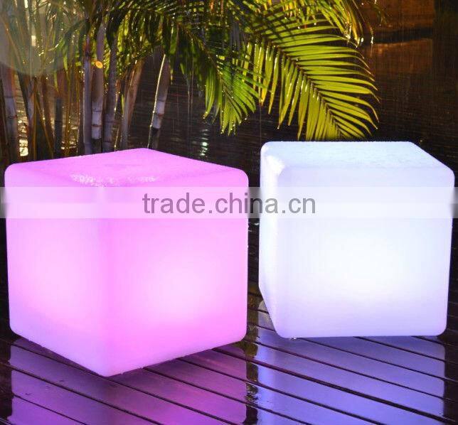 50cm large size RGB outdoor LED cubic sofa