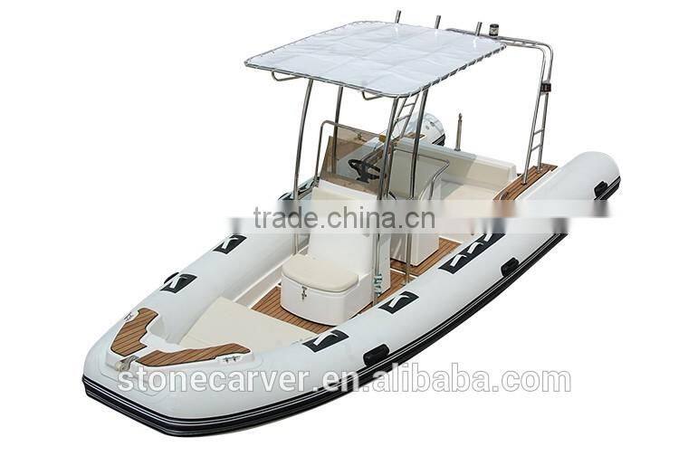 China Cheap 5.8m 19ft Fiberglass Bottom Inflatable Rib Boat